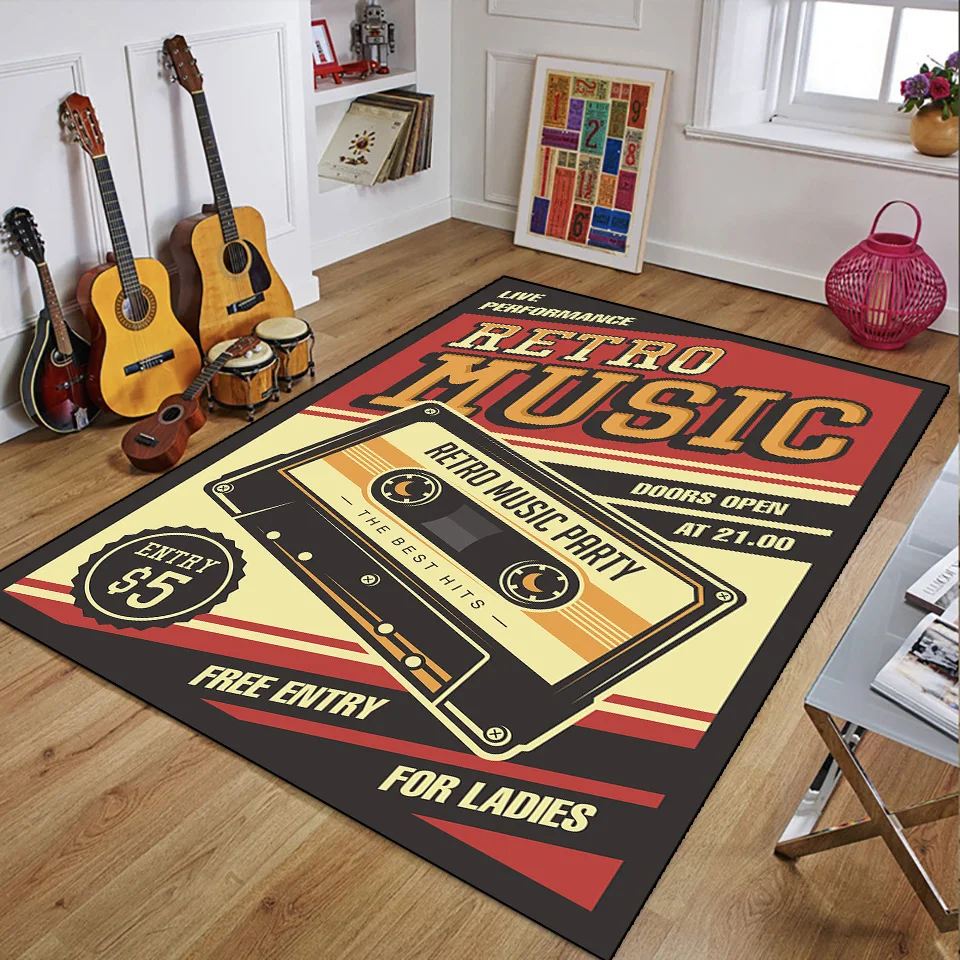 3D Printing Guitar - Alfombras de música Retro para decoración