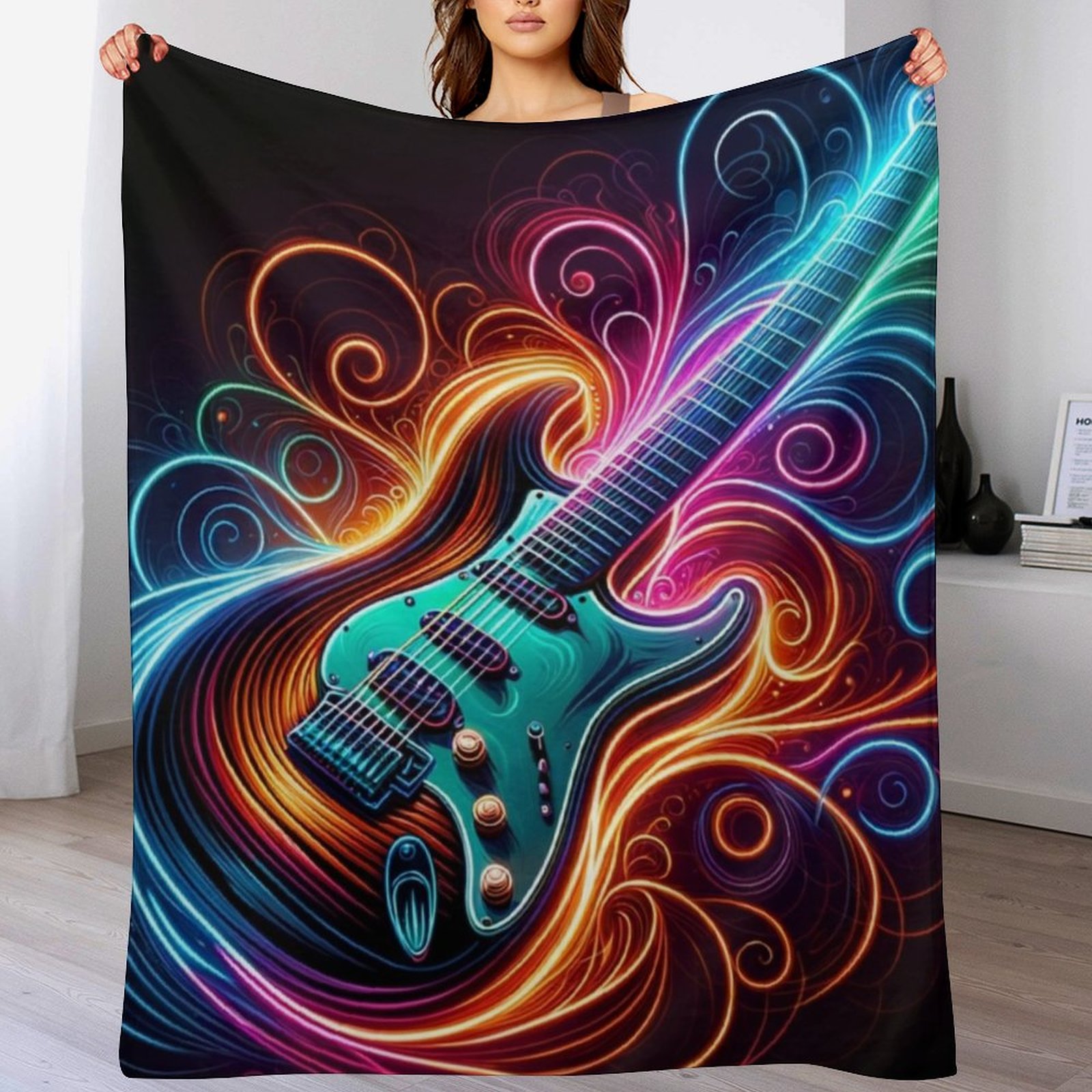 3D Printing Guitar - Neon Groove - Manta suave para