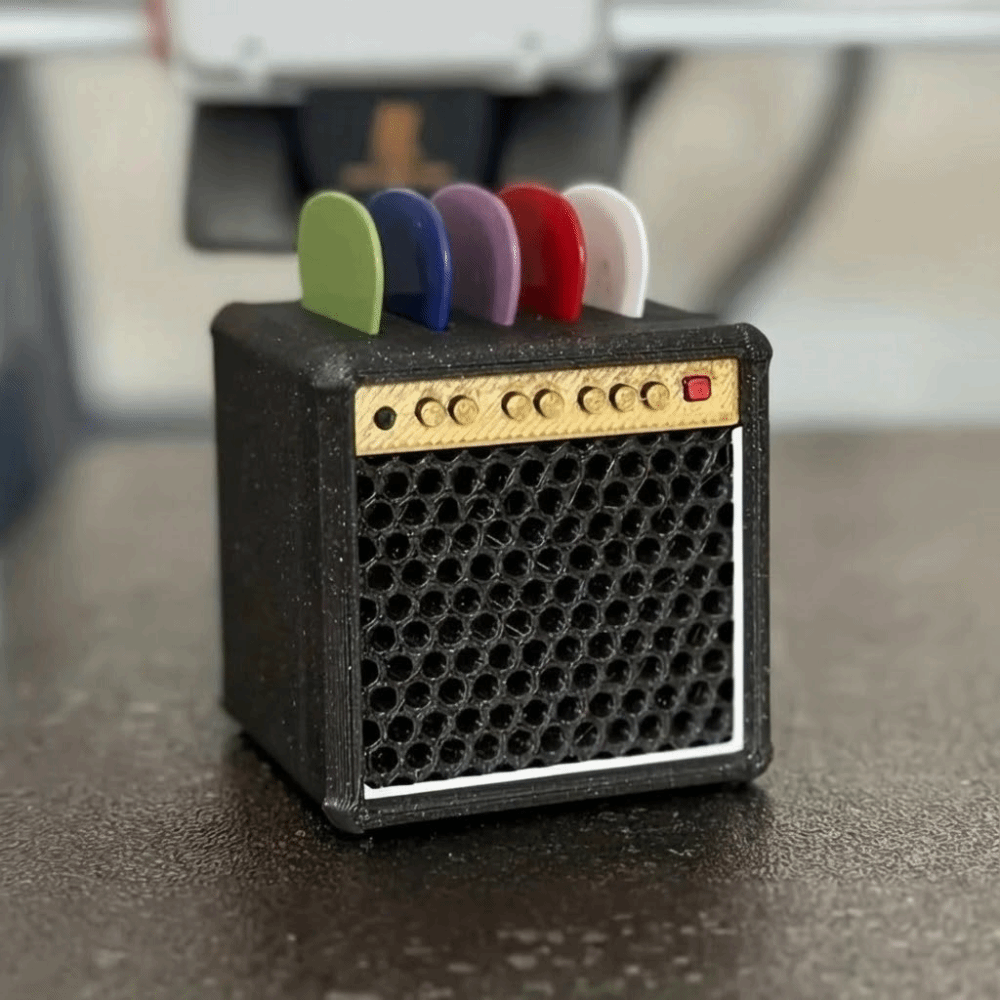 3D Printing Guitar - Soporte para Púas de Guitarra Retro,