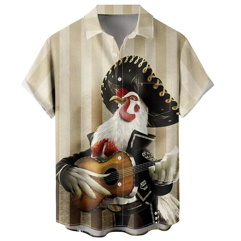 3D Printing Guitar - Camisa con Estampado 3D de Animales