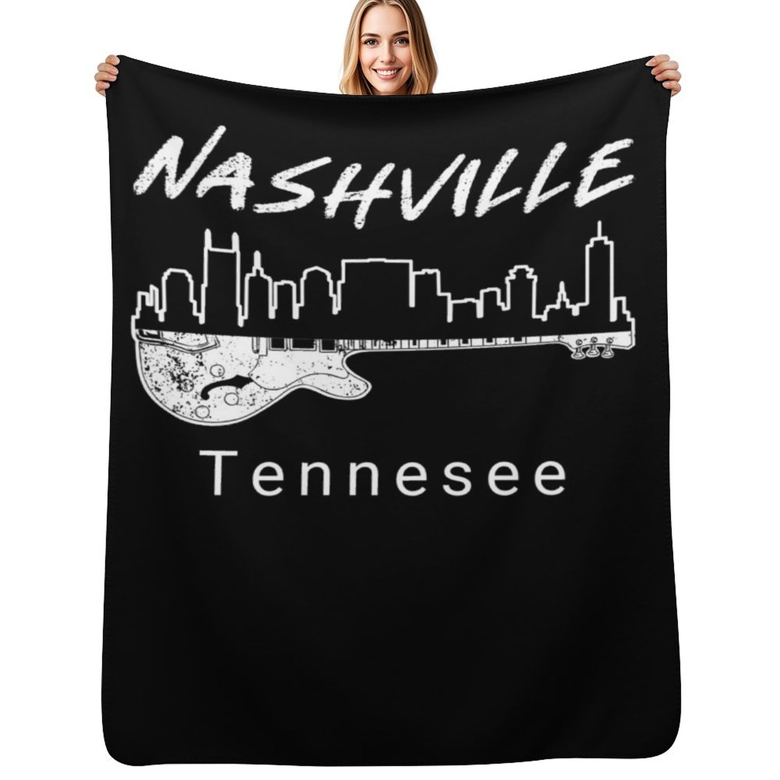 3D Printing Guitar - Manta suave de recuerdo de Nashville,