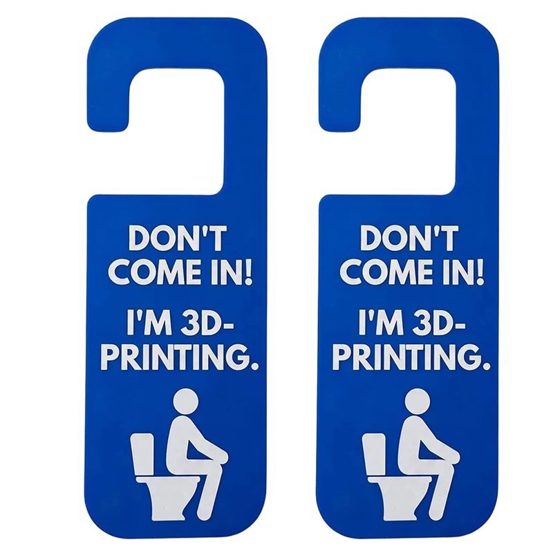 3D Printing Enthusiast - IALJ-Funny Letrero para Puerta Impreso en