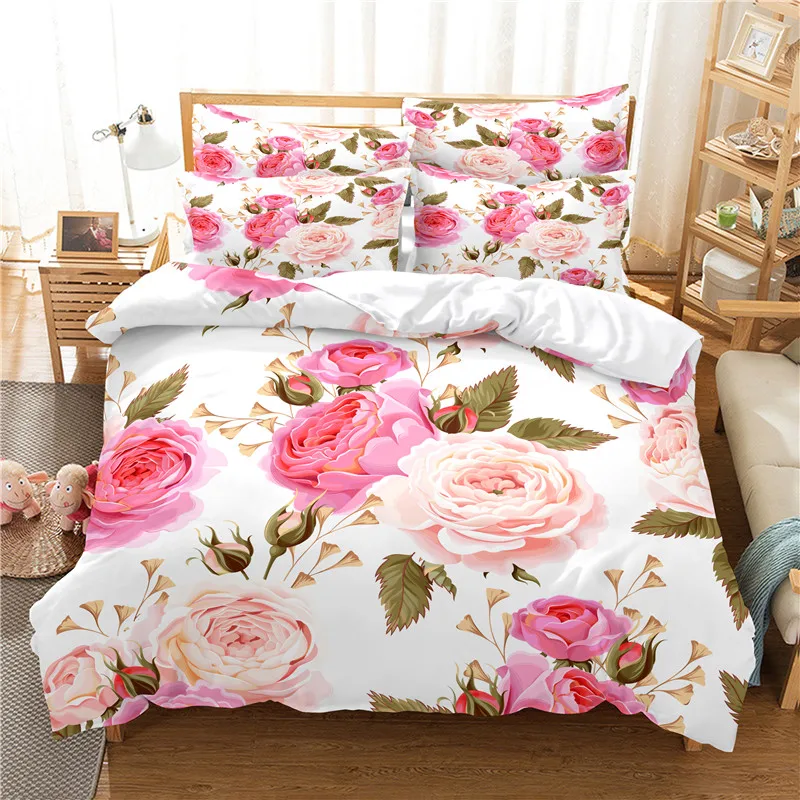 Juego de cama de flores, funda - 3D Printing House reseña y precio