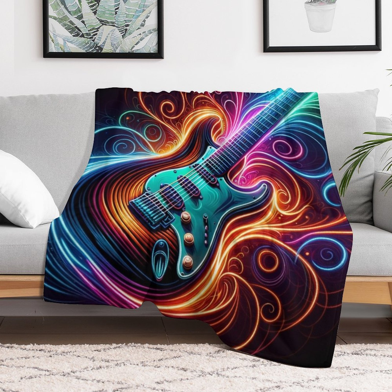 Neon Groove - Manta suave para - 3D Printing Guitar reseña y precio