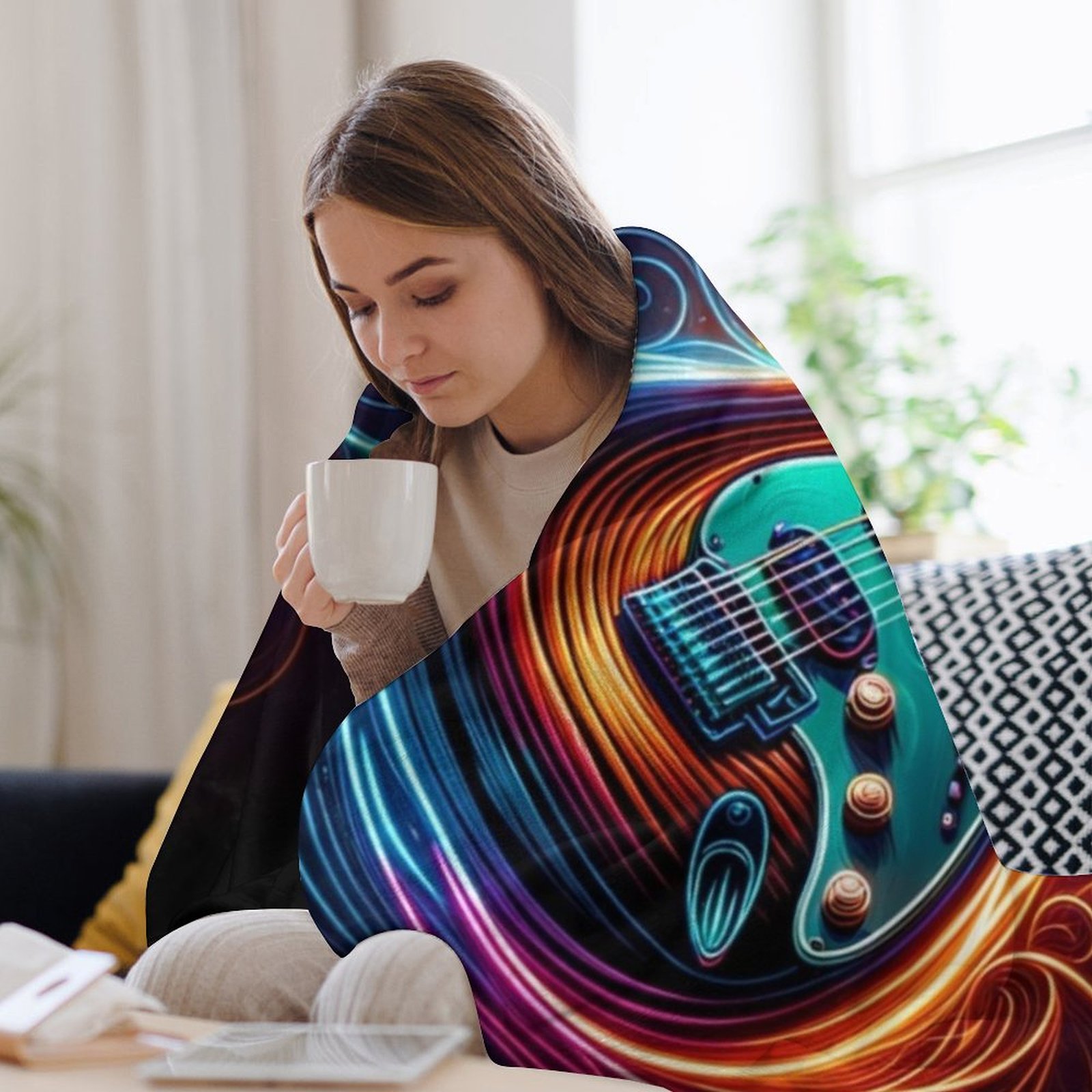 Neon Groove - Manta suave para - 3D Printing Guitar reseña y precio