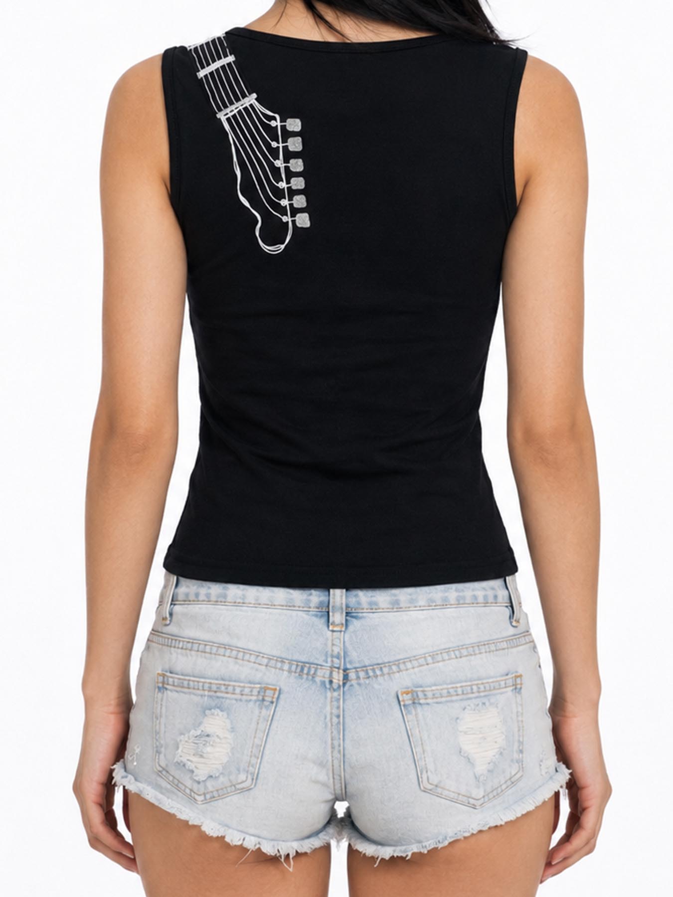 Camiseta sin mangas estilo gót - 3D Printing Guitar reseña y precio